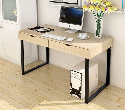2-Drawer Study Desk With Steel Frame