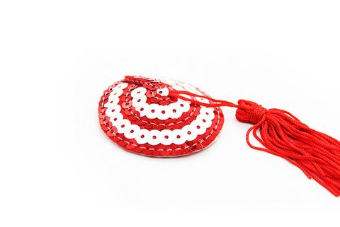Round Nipple Covers #Sequin Tassel