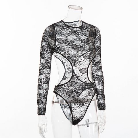 Got Me Giddy Long Sleeve Lace Bodysuit