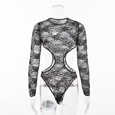 Got Me Giddy Long Sleeve Lace Bodysuit