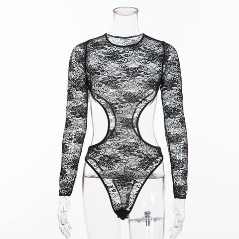 Got Me Giddy Long Sleeve Lace Bodysuit