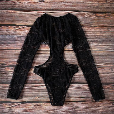 Got Me Giddy Long Sleeve Lace Bodysuit