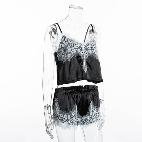Sassy Eyelash Lace Cami Set