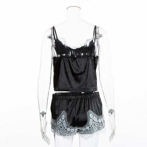 Sassy Eyelash Lace Cami Set