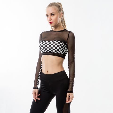 Speed It Up Checkered Crop Top