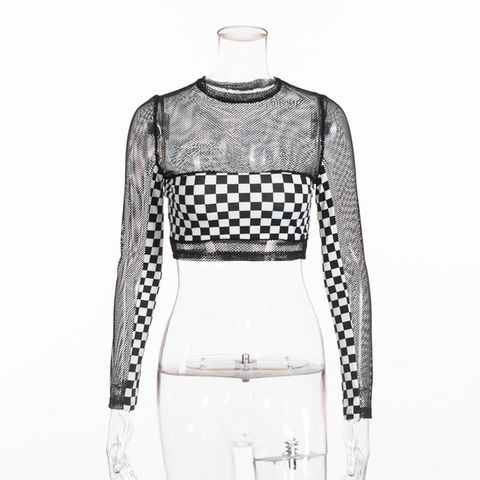 Speed It Up Checkered Crop Top
