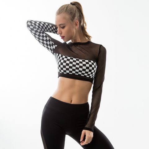 Speed It Up Checkered Crop Top