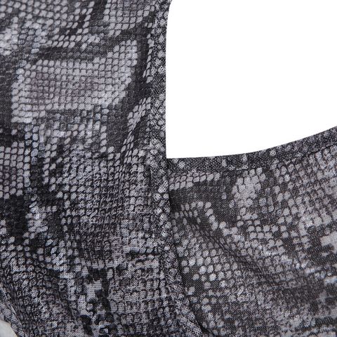 Snake Print Wrap Crop Top