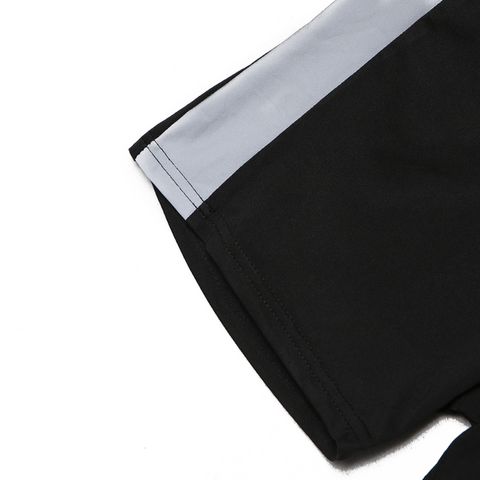 Reflective Stripe Splicing Cropped Tank Top With Shorts