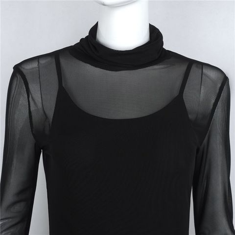 2 in 1 Long Sleeve Mock Neck Mini Dress