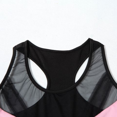 Raceback Mesh Splicing Sports Bra & Leggings