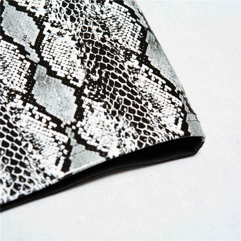 Snake Print Skirt With Zipper At Back