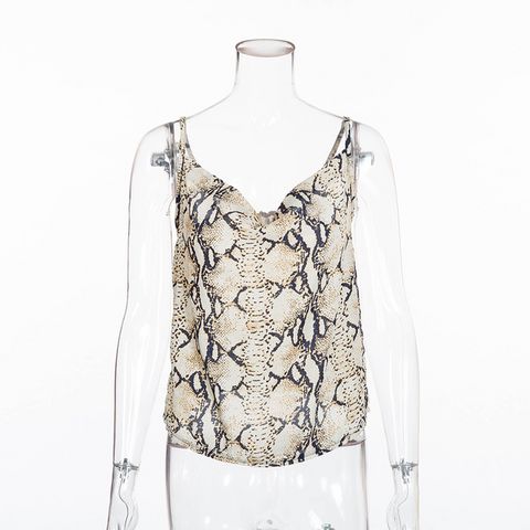 Snake Print Cowl Neck Cami #2