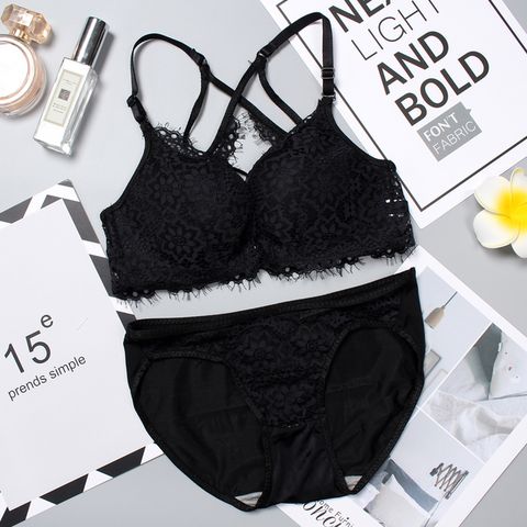 Little Sweet Heart Lace Push Up Front Closure Underwire Padded Bra Set